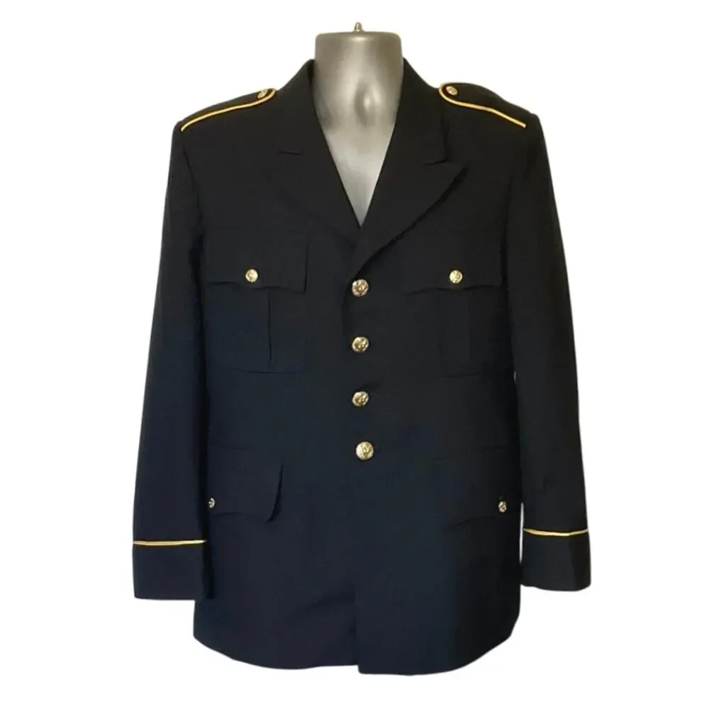 US Army Dress Blue Coat 40SC DeRossi & Son Wool Blend Military Uniform Jacket